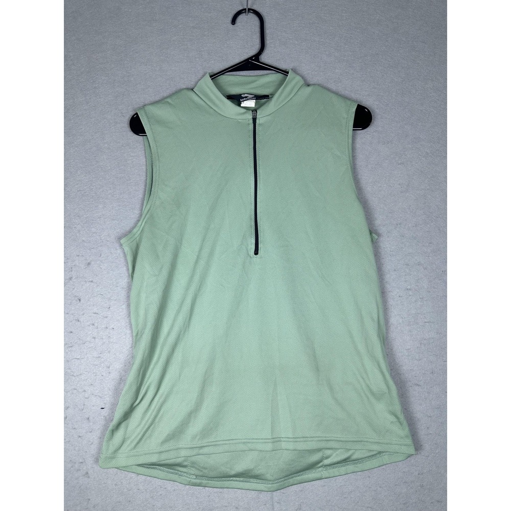 Vintage Bellwether Cycling Jersey Shirt Mens XL Green Sleeveless Zip USA 90s 00s